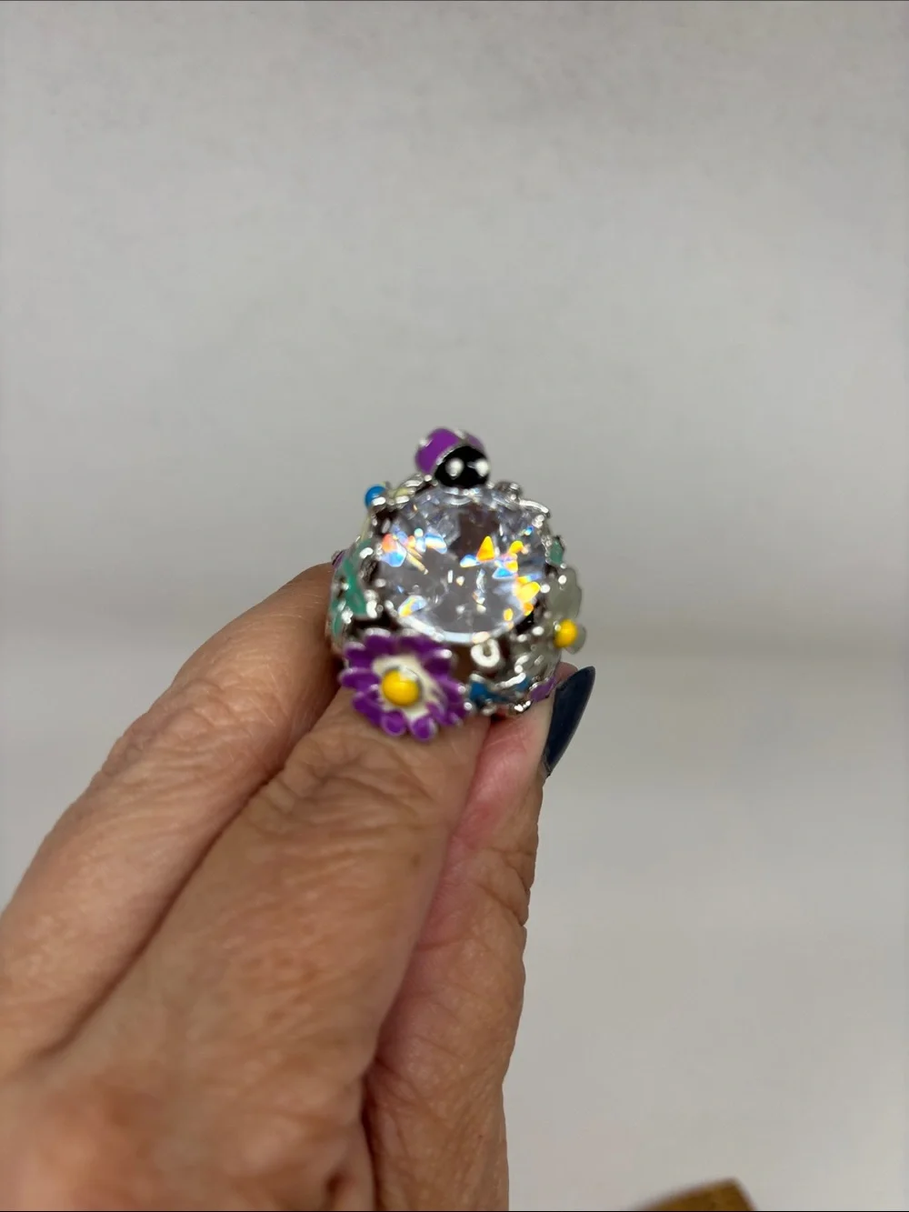 Fun Silver Plated Cocktail Ring